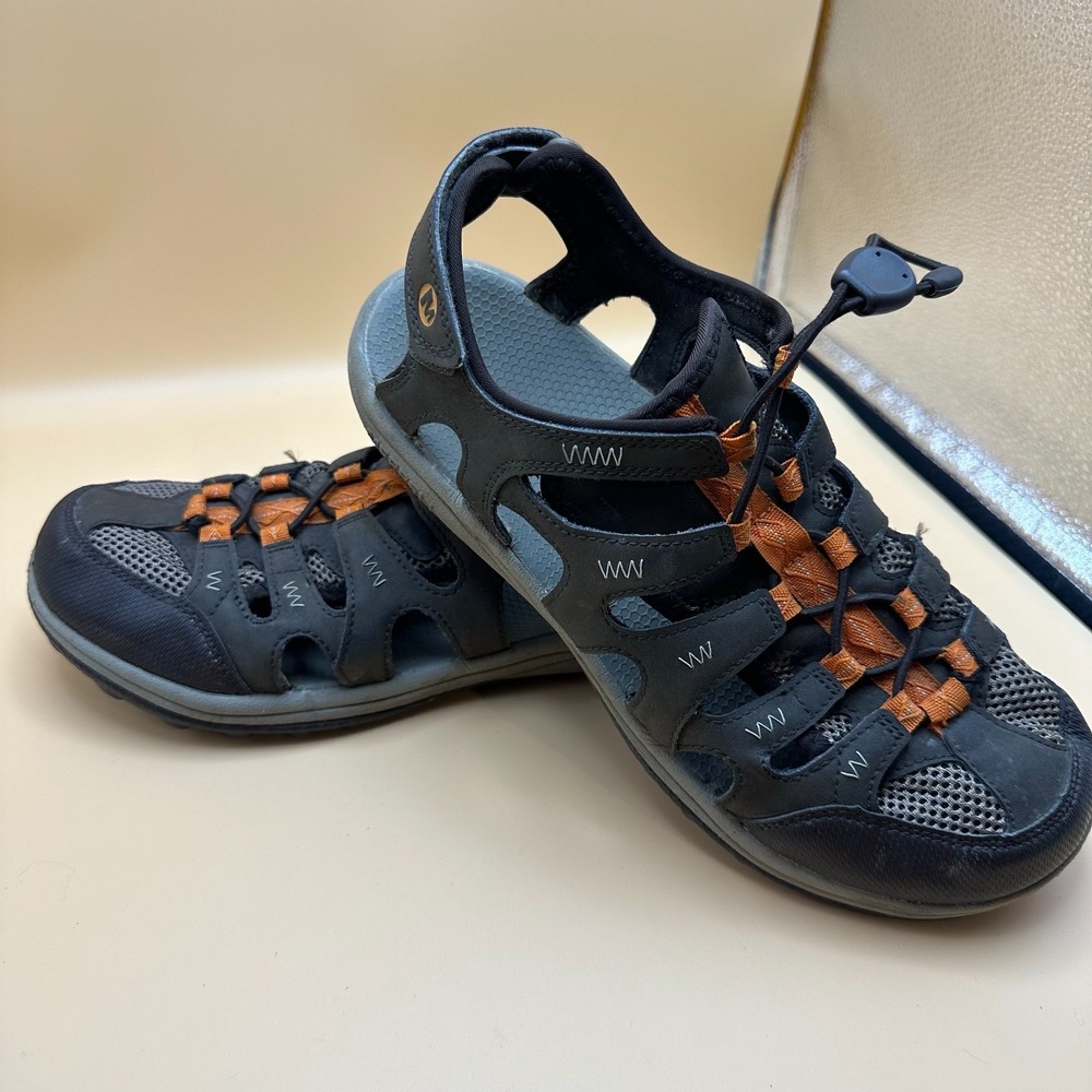 Merrell Canteen Buff Orange Fisherman Water Sandals Mens Size 9 Hiking Brown